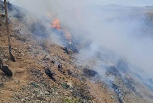 مهار آتش‌سوزی در مراتع آلماچوان شهرستان مراغه