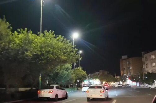 روشنایی پایدار مسیر 4کیلومتری چایکنار تبریز با ۱۲۰ چراغ LED فوق کم مصرف