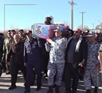 تشییع پیکر خلبان شهید فیروزمند در تبریز